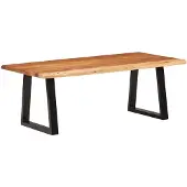 vidaXL Table basse 110x55x40 cm en bois massif d'acacia