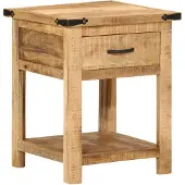 vidaXL Table de chevet 40x40x50 cm bois de manguier massif