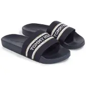 Tommy Hilfiger Claquettes HILFIGER POOLSLIDE WITHWEBBING femmes - Bleu - 37
