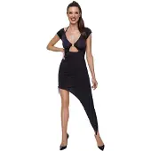Cottelli Party - robe asymétrique avec anneau - noir - L