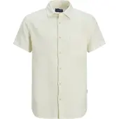Jack & Jones Tampa Dobby Short Sleeve Shirt Beige 2XL Homme