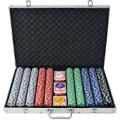 vidaXL Set de poker avec 1.000 jetons Aluminium