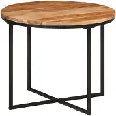 vidaXL Table basse 55x55x45 cm en bois massif d'acacia et fer