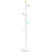 vidaXL Porte-manteau blanc 172 cm fer enduit de poudre
