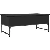 vidaXL Table basse noire 100x50x40 cm Bois composite et métal
