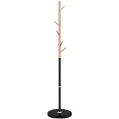 vidaXL Porte-manteau noir 172 cm fer enduit de poudre