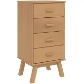 vidaXL Table de chevet OLDEN marron bois de pin solide