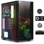 SPIRIT OF GAMER - GHOST ONE - Boîtier PC Gamer ATX/MATX - Façade et paroi en verre trempé