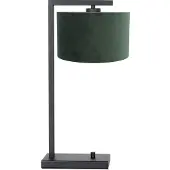 Steinhauer Lampe de table tendance Stanger noir avec velours vert