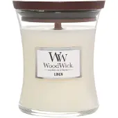 Woodwick Linen bougie parfumée avec mèche en bois 275 g