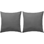 vidaXL Oreiller d'extérieur lot de 2 45 x 45 cm Gris