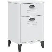 vidaXL Table de chevet VIKEN blanc bois d'ingénierie
