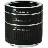JJC Kit tube allonge bague macro 12/20/36mm pour Canon, Adaptateur d'objectif, Noir
