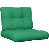 vidaXL Coussins de palette lot de 2 vert tissu
