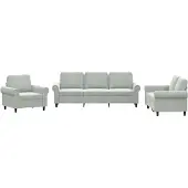 vidaXL Ensemble de canapés 3 pièces avec coussins gris clair velours