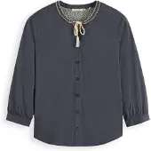 Scotch & Soda Beaded Long Sleeve Blouse Gris 36 Femme