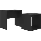 vidaXL Ensemble de tables basses Noir 48x30x45 cm Bois composite