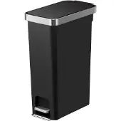 EKO - Hana Slim pedal bin 40 litres - Plastique - Noir