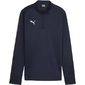 Puma T-shirt fonctionnel bleu foncé / blanc