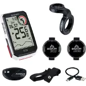 Sigma Compteur de vélo Rox 4.0 GPS - inclus support Butler 00500, capteurs de vitesse 20335, cadence 20336 et fréquence cardiaque 20332, noir et blanc