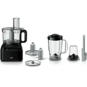Braun HH Food Processor 800W 2St.Pulse 2.1 LSchüssel 1.2L Mixaufs sw FP3132BK
