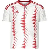 Adidas T-Shirt fonctionnel rouge feu / blanc