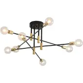 Toolight Lampe Suspendue APP733-8C Black Gold