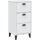 vidaXL Table de chevet VIKEN blanc bois d'ingénierie