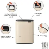 Brabantia BO Mülleimer 12 Liter Soft Beige