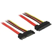 DeLOCK - SATA-Verlängerungskabel - Serial ATA 150/300/600 - SATA Combo (M) bis SATA Combo (W) - 30 cm (83803)