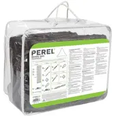 Perel Toile d'ombrage, perméable à l'eau, perméable à l'air, 3,6 x 3,6 x 3,6 m, 180 g/m², HDPE, triangle, gris foncé