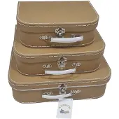 Gerkimex Set de valises Playwood Cardboard Brown, 3pcs.