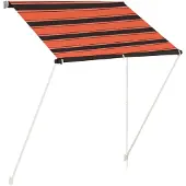 vidaXL Auvent rétractable 150x150 cm Orange et marron