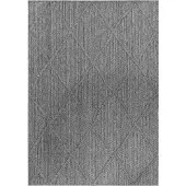 Ayyildiz Hali Ayyildiz | Tapis d'extérieur Patara - 80 cm x 150 cm - Gris - Durable et élégant - Résistant aux animaux
