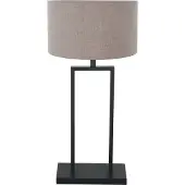 Steinhauer - lampe de table - Stang - noir - lin métal - Ø 30cm - E27 - 3861ZW