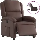 vidaXL Fauteuil relax électrique marron similicuir
