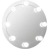 vidaXL Miroir mural avec éclairage LED rond en verre