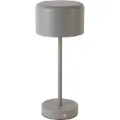TRIO Leuchten - Lampe de table moderne grise rechargeable - Poppie Touch-funktion Dimmer I Dimmbar I Wohnzimmer I Schlafzimmer - Stahl Rund - I (nicht austaustauschbare) LED