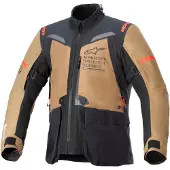 Alpinestars Veste de moto textile imperméable ST-7 2L Gore-Tex, marron/noir, XL