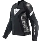 Dainese Avro 5 Veste en cuir (IT44) Noir/Blanc 38 femme