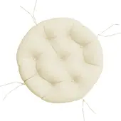 vidaXL Coussin rond crème Ø 60 x11 cm tissu oxford
