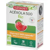 Super Diet ACÉROLA 500 BIO - 24 comprimés à croquer - 10% avec le code: 926CE 24 pc(s) Comprimé(S) À Croquer