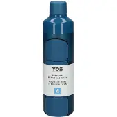 Yos Bouteille d'eau et pillulier journalier en un Bold Blue 1 pc(s) Bouteilles