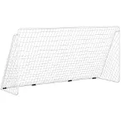 vidaXL But de football avec filet blanc 366x122x182 cm Acier