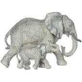 Atmosphera Figurine Éléphant et son petit en résine - Hauteur 15cm