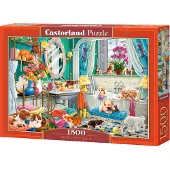 Castorland Puzzle 1500 pièces Crazy pet bath 152094