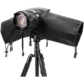 JJC RC SBK Camera Rain Cover (Housse de pluie), Protection pour appareil photo, Noir, Transparent