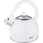 KINGHOFF Teapot with whistle 2L KH-1404 MARBLE, Bouilloire électrique, Blanc