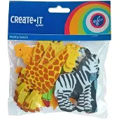 Haza Mousse autocollante animaux, 32pcs (32 Autocollants)