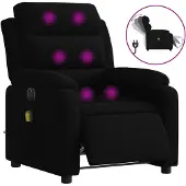 vidaXL Fauteuil de massage électrique noir velours